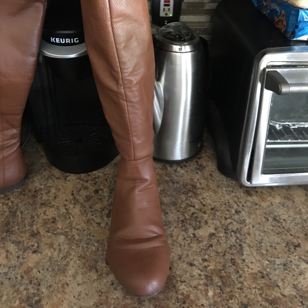 Faux leather boots